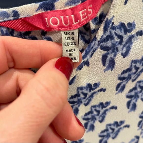 Joules blue and white blouse size us 4 - Picture 7 of 7